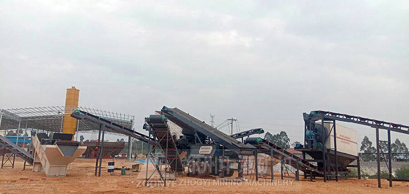 移動(dòng)破碎機(jī)在江蘇使用現(xiàn)場(chǎng)