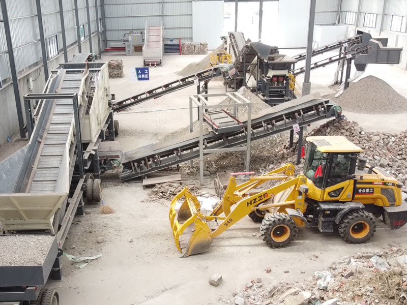 浙江平陽建筑裝修垃圾處理生產線效果好不好？直接看現場！
