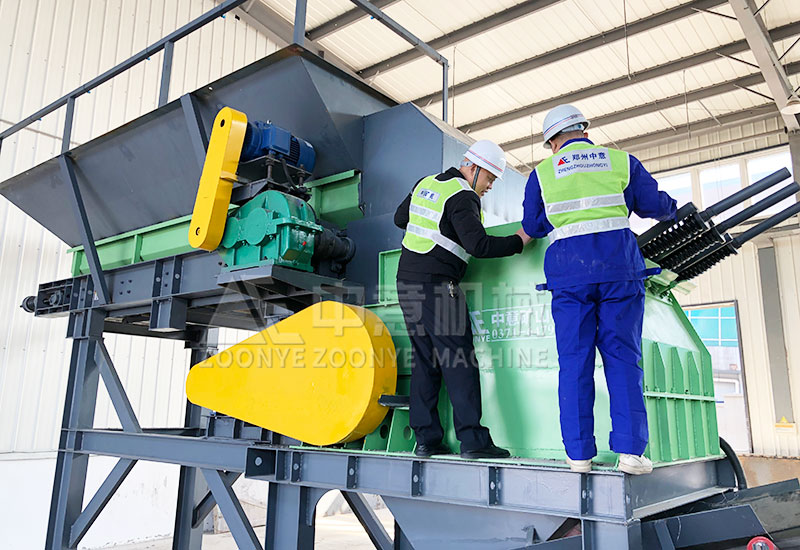 鏈板輸送機+破袋機