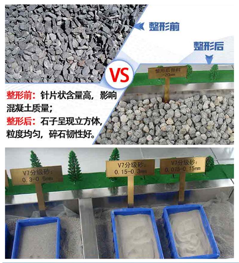 河卵石制砂后產(chǎn)品